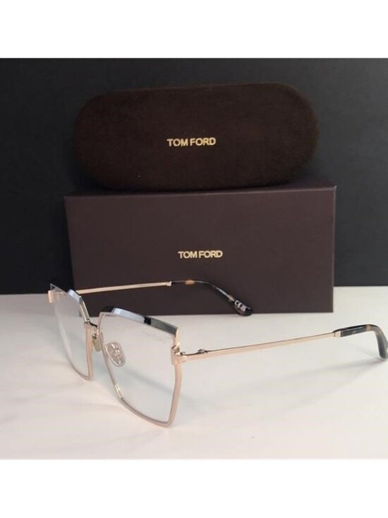 TOM FORD FT5946-B 028 cat eye Tom Ford optical shiny rose gold frame. main image 5